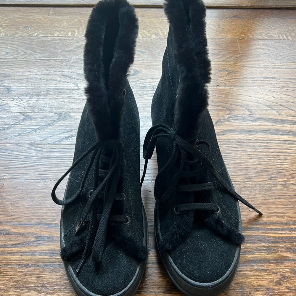 Theory lace up boots